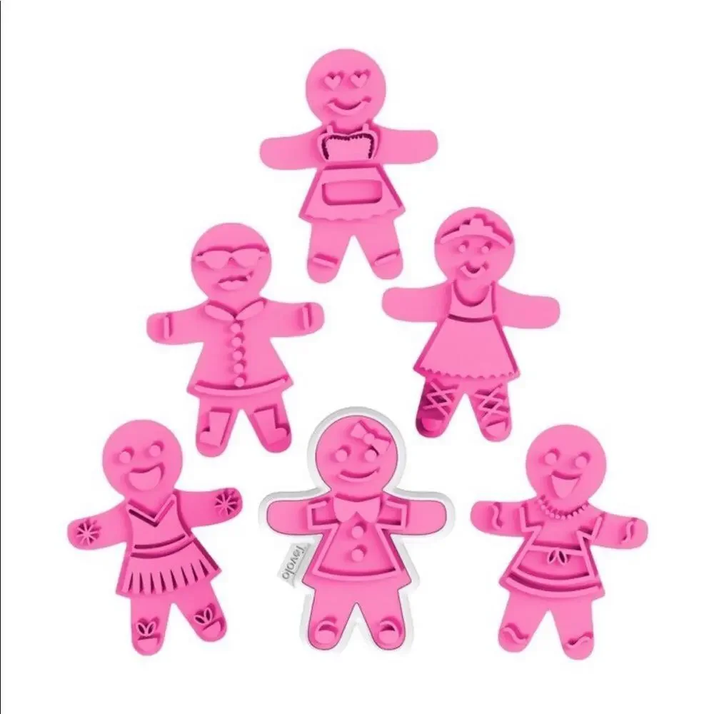 Tovolo Ginger Girl Cookie Cutter and 6 Stamps
